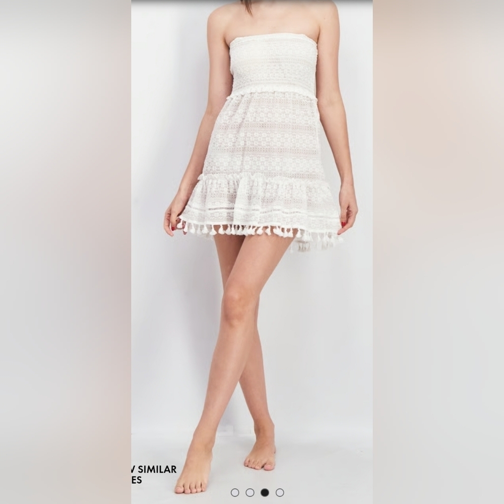 Spiaggia Dolce NWT Women's White Sleeveless Beachwear Cover-up Dress, Medium